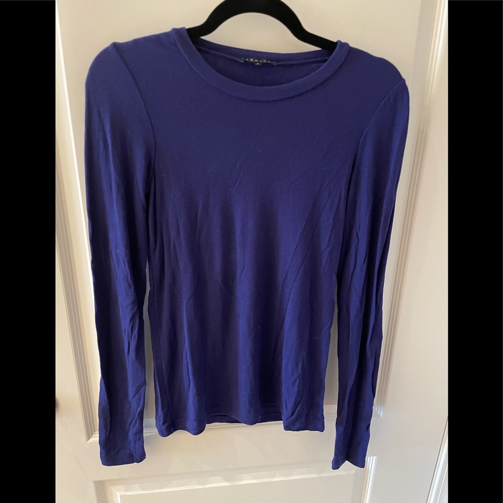 Theory Blue Long Sleeve Tee